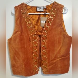Mama Roux Orangle Velvet O-Ring Waistcoat